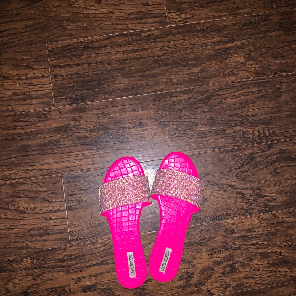 Hot pink sandals
